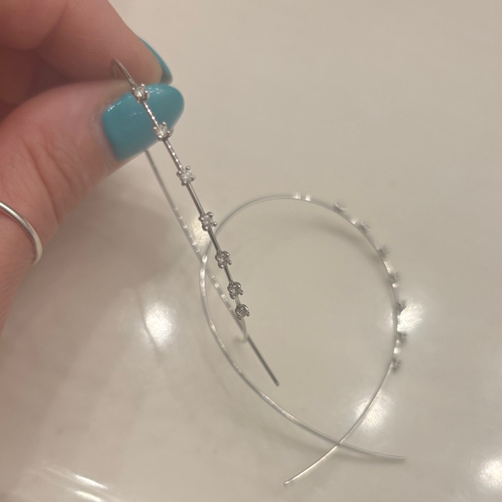 Elegant diamond Hoop Earrings